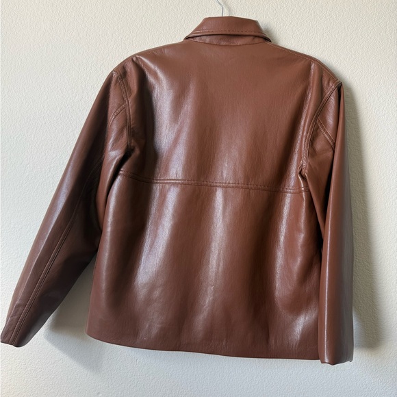 Aritzia Gabby Shirt Jacket 
Brown Leather Jacket for Women - Picture 3 of 4